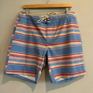 Faherty Board Shorts Striped 7” Size 32